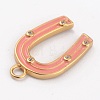 Brass Micro Pave Clear Cubic Zirconia Pendants KK-B030-13G-G-2