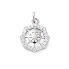 925 Sterling Silver Micro Pave Clear Cubic Zirconia Charms STER-S010-03D-P-1