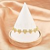 Virgin Mary Theme Brass Micro Pave Clear Cubic Zirconia Link Chain Bracelets for Women BJEW-A090-08C-G-2
