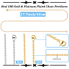 10Pcs 2 Colors 1.4MM Brass Cross/Rolo Chain Necklaces MAK-BBC0001-31-2