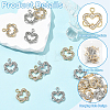 20Pcs 2 Colors Alloy Rhinestone Pendants FIND-YW0011-37-5