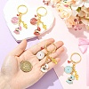 Alloy Enamel Disc & Gramophone & Musical Note Pendant Decorations KEYC-YW00286-03-4