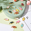 48Pcs 8 Colors Alloy Enamel Elephant Connector Charms ENAM-TA0001-80G-9