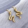 Snake Brass Micro Pave Cubic Zirconia Dangle Earrings EJEW-G425-04G-02-3