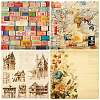 12 Sheets FLower Scrapbook Paper Pad PW-WG605DB-01-3