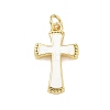 Brass Enamel Pendants KK-CBA3F25-11G-2