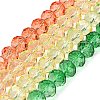 Transparent Painted Glass Beads Strands LS-DGLA-A034-T8mm-A04-2