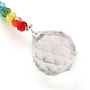 Chakra Round Ball Crystal Suncatcher Dowsing Pendulum Pendants PALLOY-JF00461-02-5
