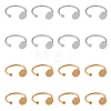 20Pcs 2 Colors 304 Stainless Steel Open Cuff Rings Findings DIY-CA0005-57-1