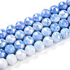 Anti-Tarnish Electroplate Glass Beads Strands GLAA-N010-8mm-02-4