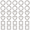 60Pcs 3 Styles Alloy Rhinestone Slider Buckles FIND-CY0001-92-1