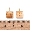 Brass Stud Earrings EJEW-D288-07G-3