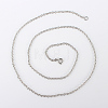 304 Stainless Steel Cable Chain Necklaces MAK-N016-19P-2