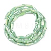 Electroplated Opaque Glass Beads Strands EGLA-L015-FR-B-01-2