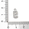 Brass Micro Pave Clear Cubic Zirconia Pendants ZIRC-I067-02J-3