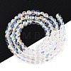 Electroplate Transparent Glass Beads Strands EGLA-Q132-4MM-A20-2