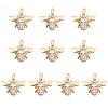 10Pcs Rack Plating Brass Micro Pave Cubic Zirconia Pendants ZIRC-SZ0004-24-1