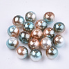 Rainbow ABS Plastic Imitation Pearl Beads OACR-Q174-8mm-09-1