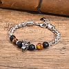 Tiger Eye Beaded Bracelets PW-WG63DC0-01-1