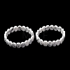 Natural Howlite Faceted Beaded Stretch Bracelets for Women BJEW-K251-07S-4