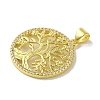 Brass Micro Pave Cubic Zirconia Pendants KK-Z042-25G-01-2