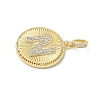 Brass Micro Pave Clear Cubic Zirconia Pendants KK-L253-17G-N-2