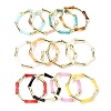 Plating Resin Beads Stretch Bracelets for Women BJEW-P374-02G-2