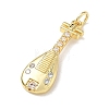 Brass Micro Pave Clear Cubic Zirconia Pendants KK-D289-01G-01-2