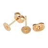 Ion Plating(IP) 304 Stainless Steel Stud Earring Findings X-STAS-H436-24G-5mm-4