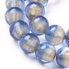 Lampwork Silver Foil Glass Beads Strands FOIL-G028-01F-3