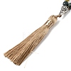 Natural Indian Agate Mala Prayer Round Beaded Wrap Necklaces with Long Tassel and Metal Tree of Life FS-WG93CBE-01-3