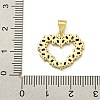 Rack Plating Brass Pave Cubic Zirconia Pendants KK-U029-09G-02-3