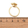 Brass Micro Pave Cubic Zirconia Rotating Cuff Rings RJEW-S636-02G-5