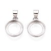 925 Sterling Silver Pendant Cabochon Settings STER-N016-87B-P-1