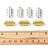 8 Sets 2 Colors 3-Strands Brass Magnetic Slide Lock Clasps KK-FS0001-60-5