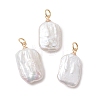 Natural Baroque Keshi Pearl Pendants PALLOY-JF05236-01-1