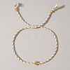 Mother's Day Adjustable Brass Bead Braided Bead Bracelets YE2550-4-1