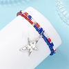 Double Layer Alloy Star Charm Bracelets BJEW-MZ00337-1