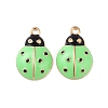 Alloy Enamel Pendants ENAM-R149-14A-G-1