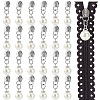 30Pcs Zinc Alloy with Round Resin Replacement Zipper Sliders FIND-CY0002-22P-1