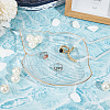1Pc Ocean Series Transparent Gold Rim Glass Jewelry Plates AJEW-SC0002-79A-4