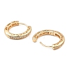 Brass Micro Pave Cubic Zirconia Hoop Earrings EJEW-D078-12KCG-2