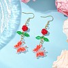 Glass Seed Beads Butterfly Dangle Earrings EJEW-MZ00347-01-1