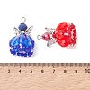 8Pcs Glass Pendants PALLOY-MZ01272-3