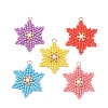 Glass Seed Beaded Pendants PALLOY-MZ01360-1