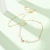 Natural Strawberry Quartz Chip and Rice Natural Pearl Beaded Necklaces GG-CBA3297-15G-H-2