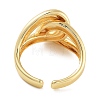 Rack Plating Knot Brass Open Cuff Rings RJEW-Z059-18G-3