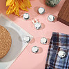 8Pcs Brass Rhinestone Cufflinks BUTT-GL0001-08B-5