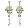 Jellyfish 304 Stainless Steel Shell Pearl Dangle Stud Earrings EJEW-TA00773-01-3