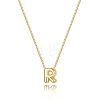 Brass Initial Pendant Box Chain Necklaces for Women FS-WG5C822-18-1